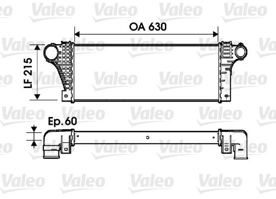 Intercooler, échangeur (Refroidisseur d'air) VALEO ref. 817941
