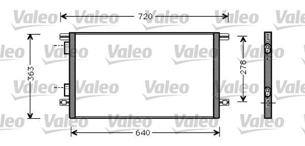 Condenseur, climatisation (Radiateur de climatisation) VALEO ref. 818008