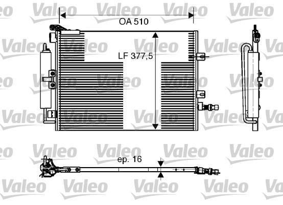 Condenseur, climatisation (Radiateur de climatisation) VALEO ref. 818165