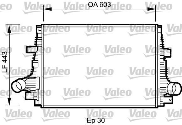 Intercooler, échangeur (Refroidisseur d'air) VALEO 818794