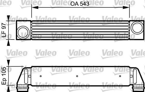 Radiador de admisión, intercooler VALEO ref. 818796
