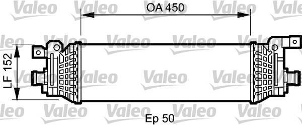 Intercooler, échangeur (Refroidisseur d'air) VALEO 818797
