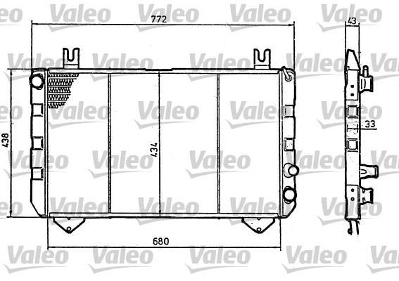 Radiateur moteur (Radiateur de refroidissement) VALEO 819320