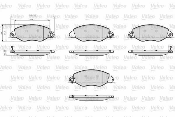 Jeu de 4 plaquettes de frein VALEO ref. 872577