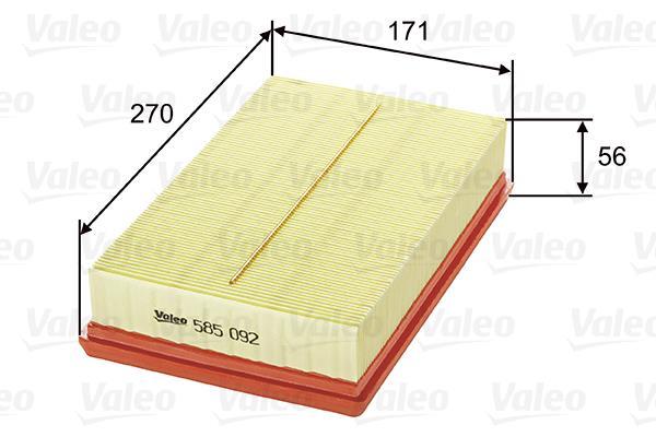 Filtro de aire (de coche) VALEO 585092