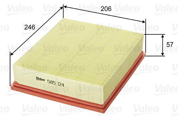 Filtro de aire (de coche) VALEO ref. 585124