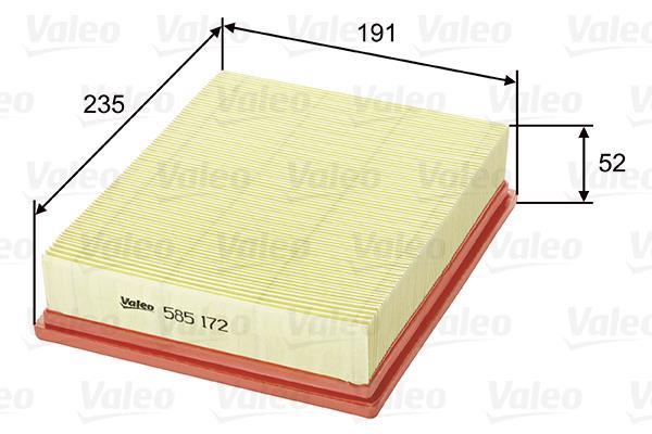 Filtre à air VALEO ref. 585172