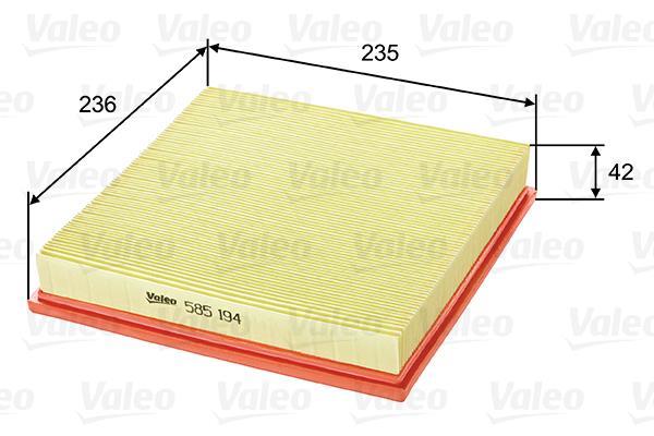 Filtro de aire (de coche) VALEO ref. 585194