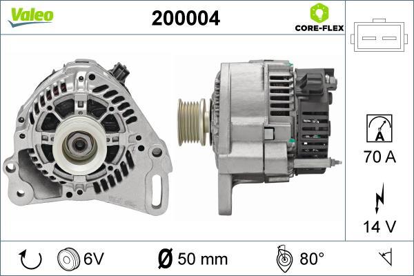 Alternateur VALEO ref. 200004