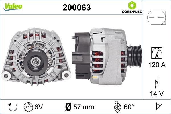 Alternateur VALEO 200063