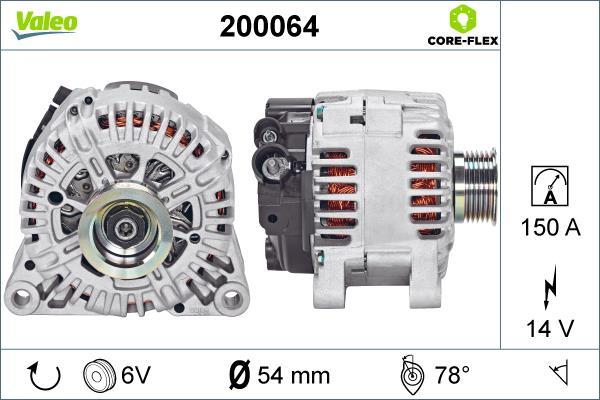 Alternateur VALEO ref. 200064