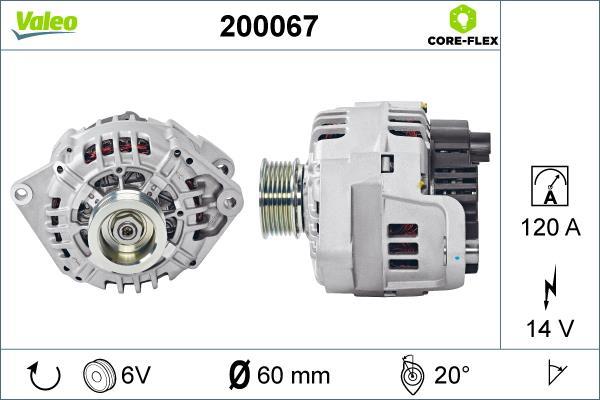 Alternador VALEO ref. 200067