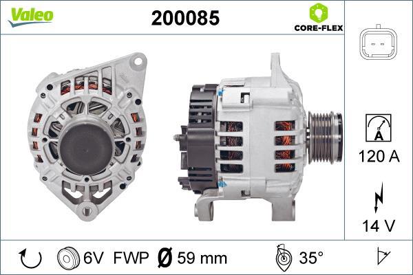 Alternador VALEO ref. 200085