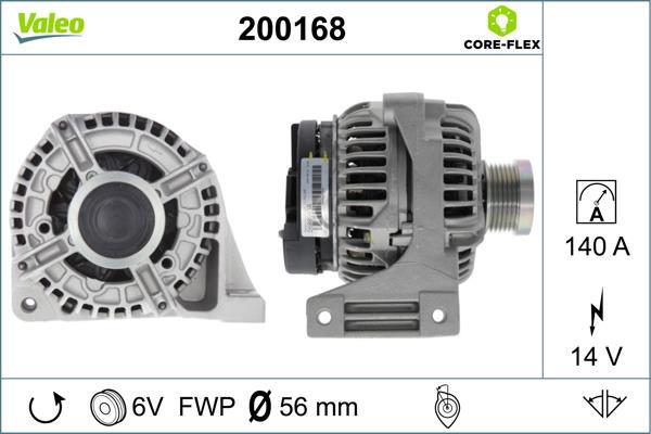 Alternador VALEO ref. 200168