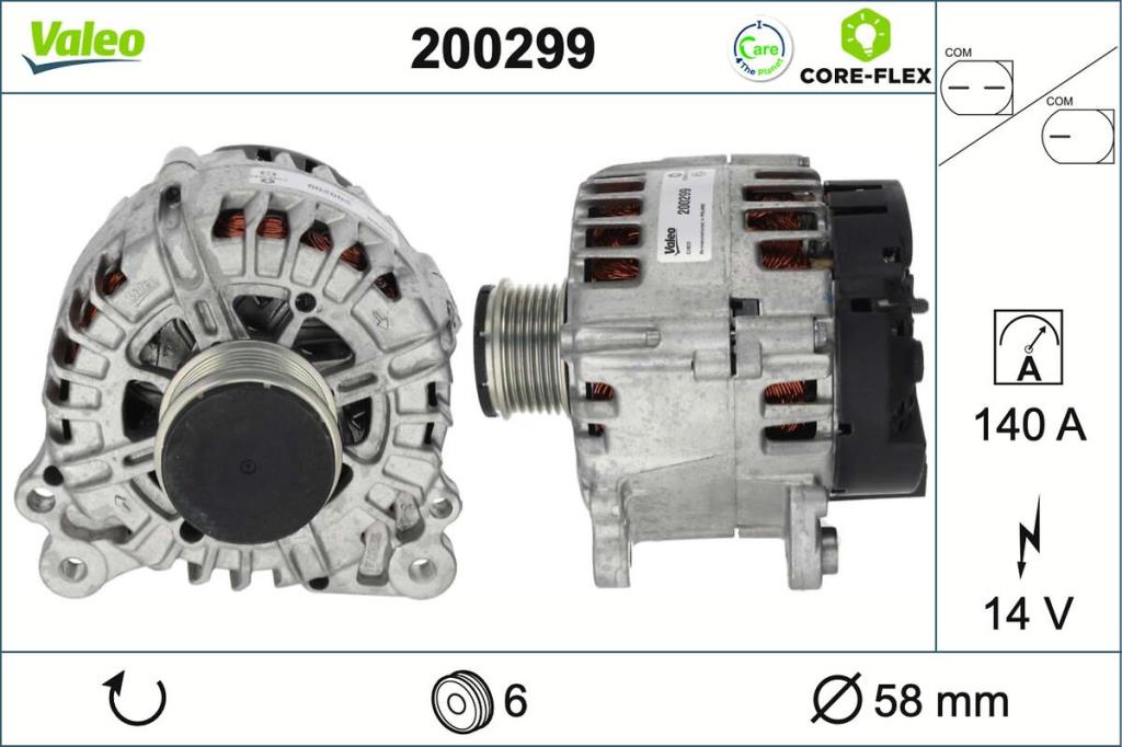 Alternador VALEO ref. 200299