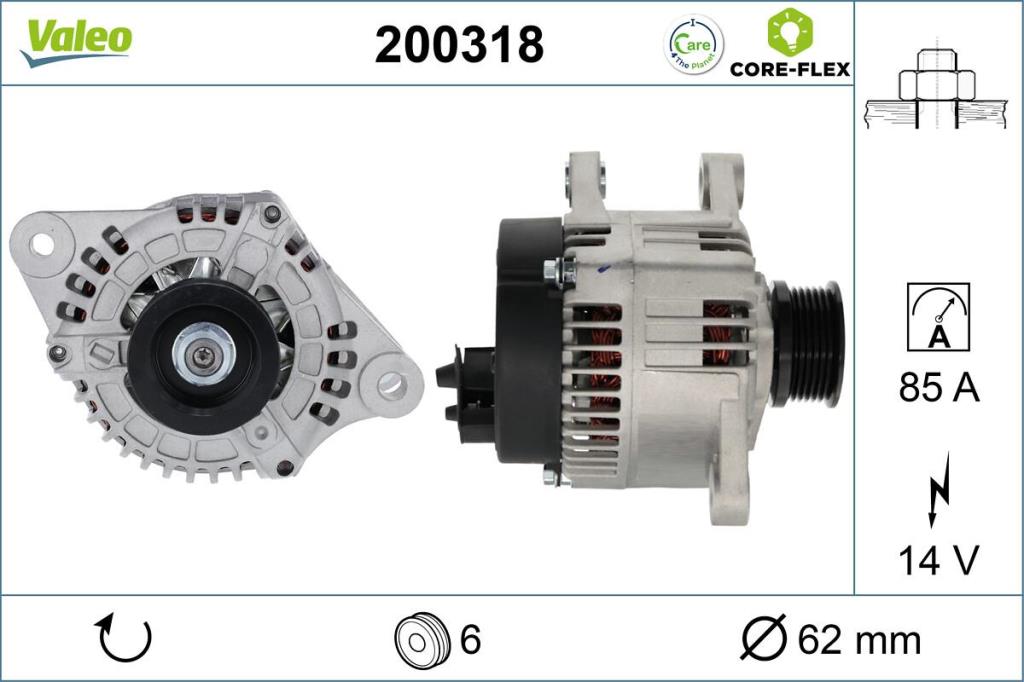Alternador VALEO ref. 200318