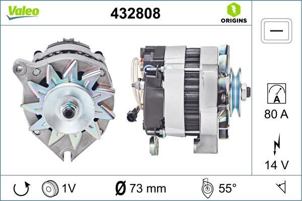 Alternador VALEO ref. 432808