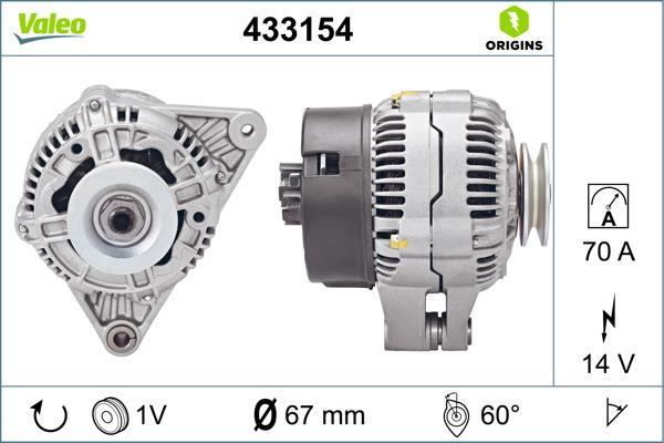 Alternateur VALEO ref. 433154
