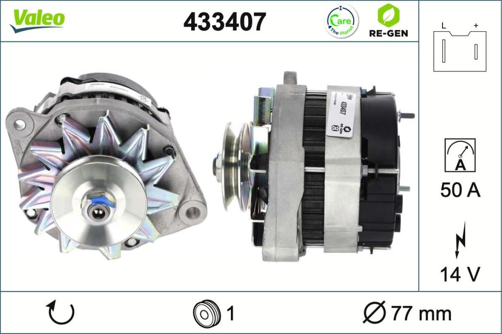 Alternateur VALEO ref. 433407