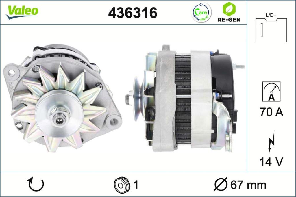 Alternateur VALEO ref. 436316
