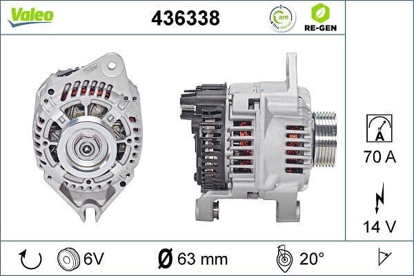 Alternateur VALEO ref. 436338