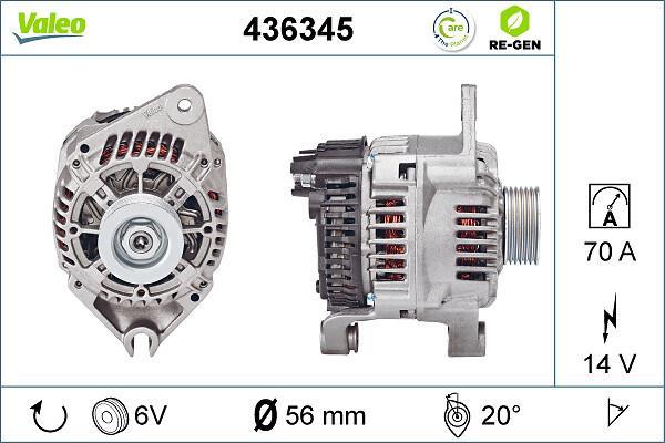Alternateur VALEO ref. 436345