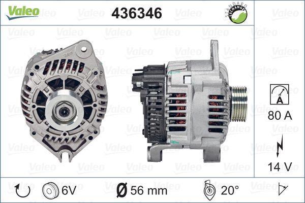 Alternador VALEO ref. 436346