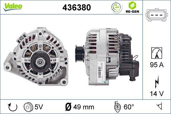 Alternador VALEO ref. 436380