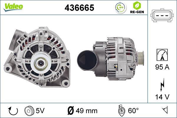 Alternateur VALEO ref. 436665