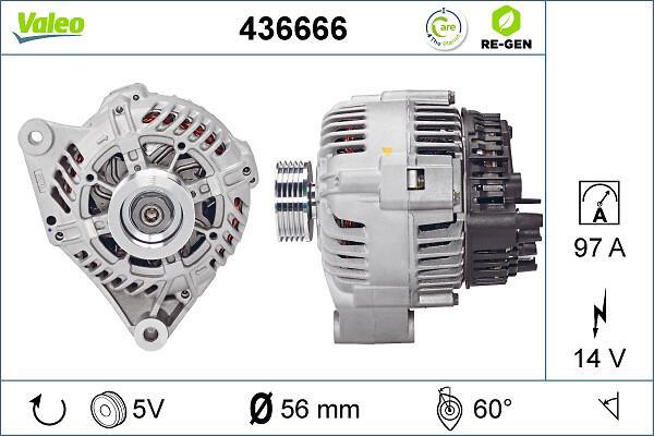 Alternateur VALEO ref. 436666