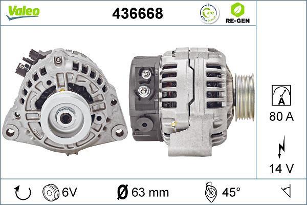 Alternateur VALEO ref. 436668