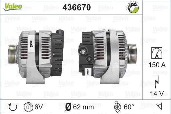 Alternateur VALEO ref. 436670