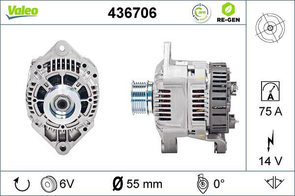 Alternador VALEO ref. 436706