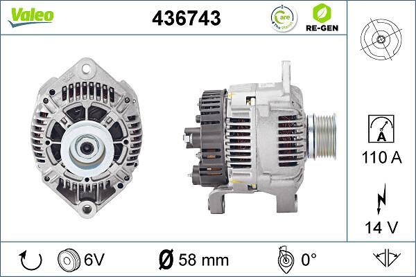 Alternateur VALEO ref. 436743