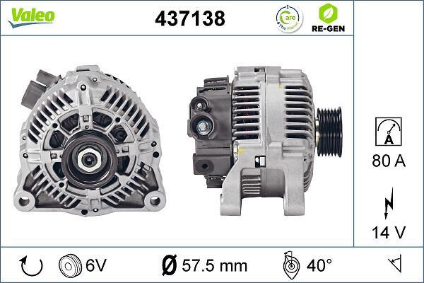 Alternateur VALEO ref. 437138