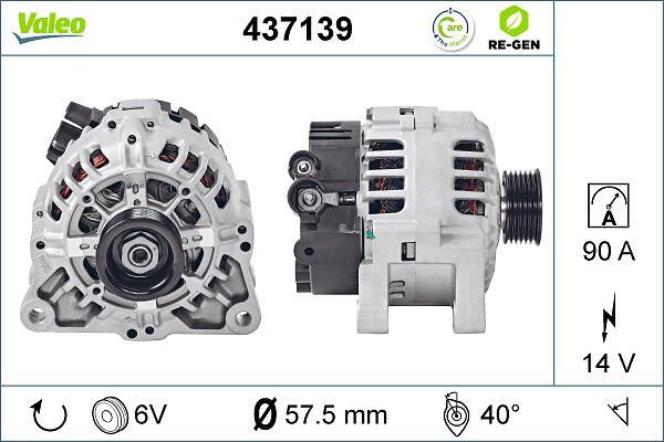 Alternateur VALEO ref. 437139