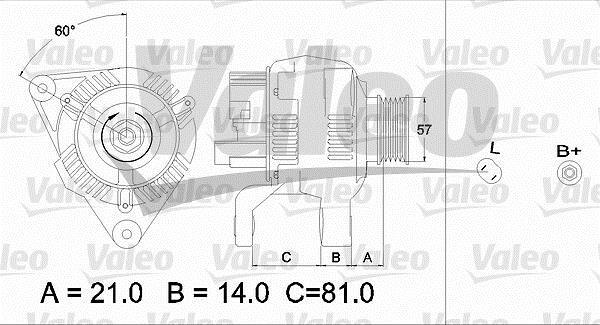 Alternateur VALEO ref. 437188