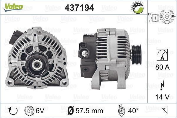Alternateur VALEO ref. 437194