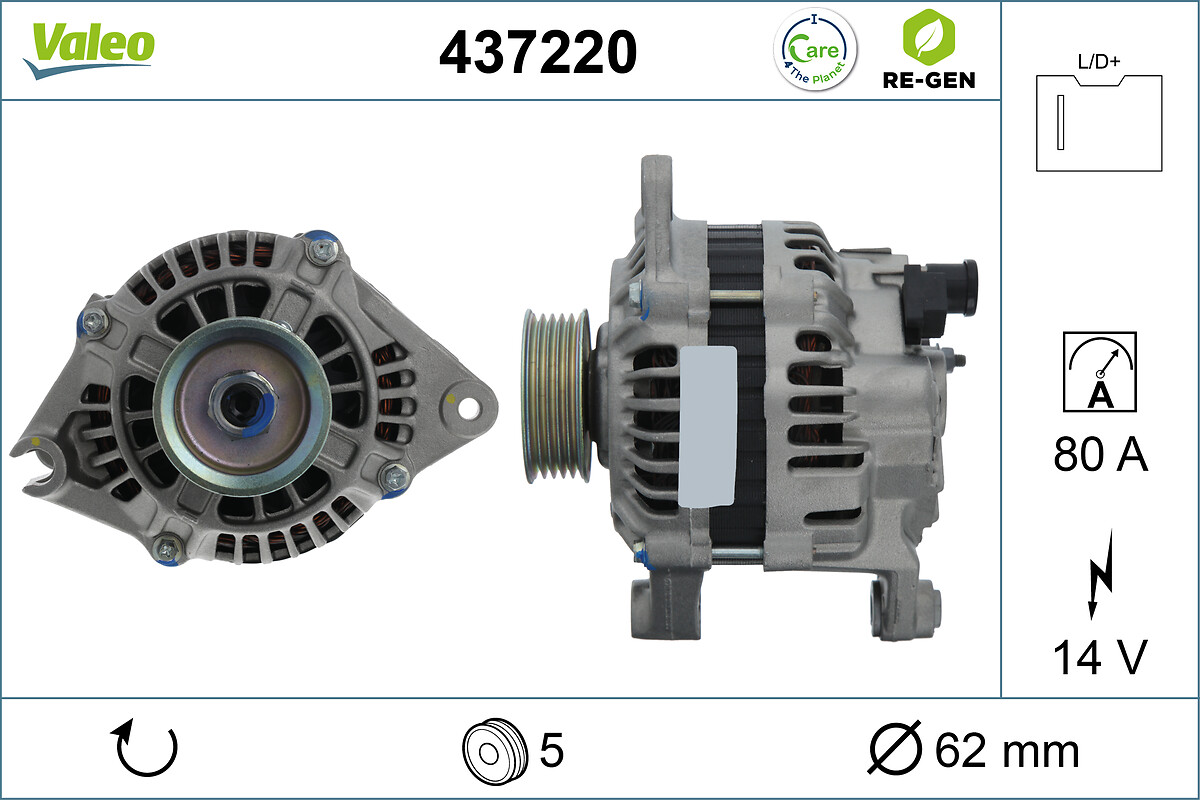 Alternateur VALEO ref. 437220