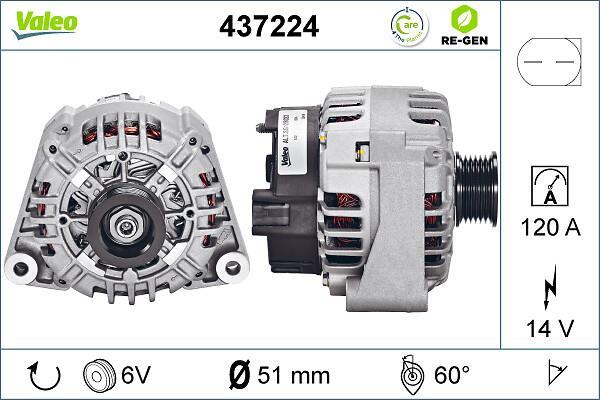 Alternateur VALEO ref. 437224