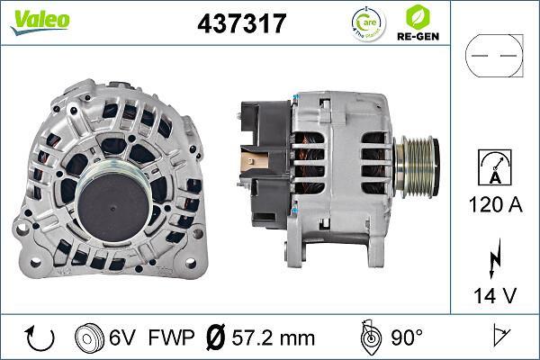 Alternador VALEO ref. 437317