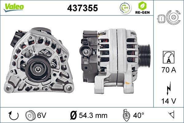 Alternador VALEO ref. 437355