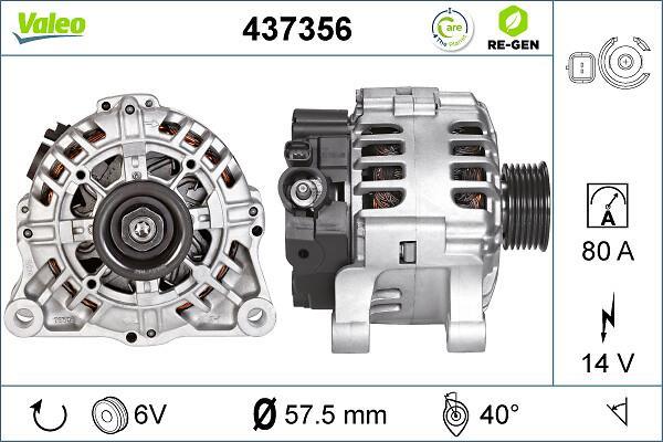 Alternateur VALEO ref. 437356