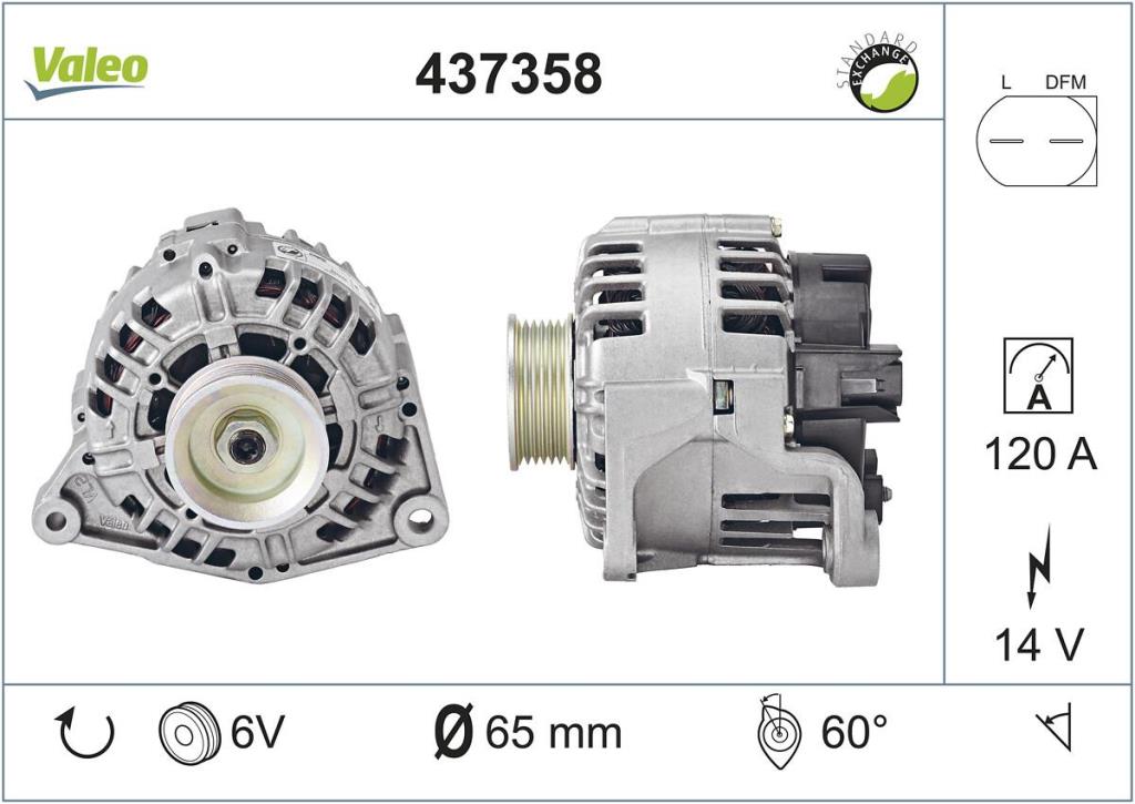 Alternateur VALEO ref. 437358