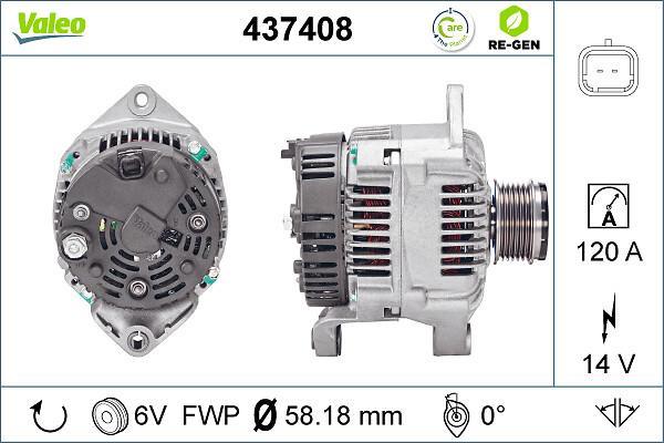Alternador VALEO ref. 437408