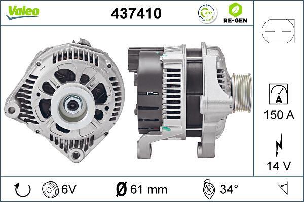 Alternador VALEO ref. 437410