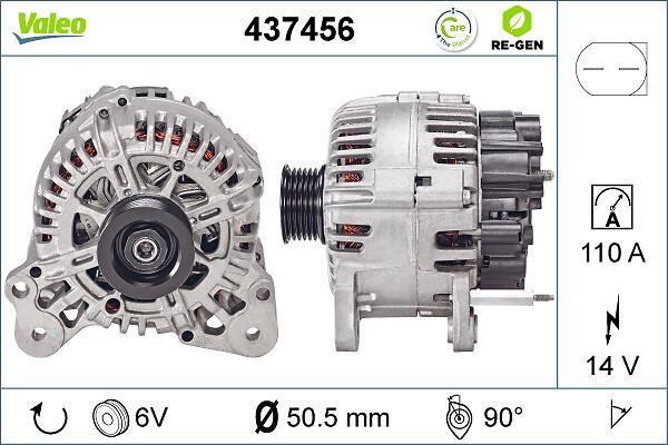 Alternador VALEO ref. 437456