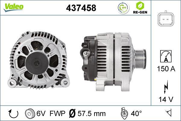 Alternador VALEO ref. 437458