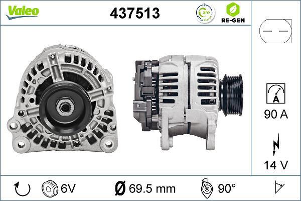 Alternateur VALEO ref. 437513