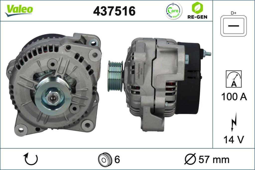 Alternador VALEO ref. 437516